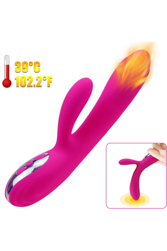 ARMONY - VIBRATORE E STIMOLATORE FLESSIBILE CON EFFETTO CALORE FUCSIA