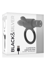 BLACK&SILVER - ANELLO RICARICABILE CAMERON BLACK