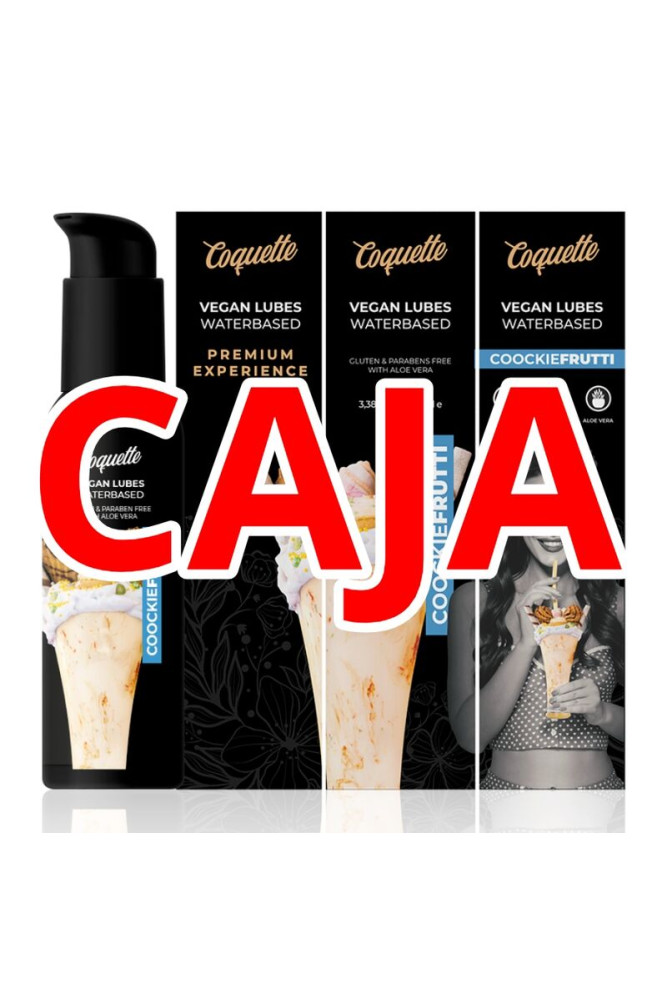 COQUETTE CAJA PREMIUM EXPERIENCE LUBRICANTE VEGANO COOKIEFRUTTI 100ML