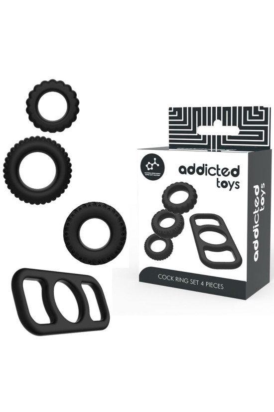ADDICTED TOYS - SET DI ANELLI PER CAZZO - 4 PEZZI