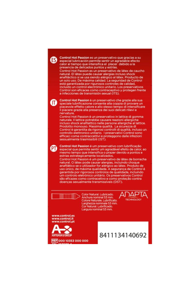 CONTROL - EFFETTO RISCALDANTE HOT PASSION 10 UNITÀ