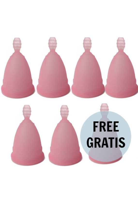 NINA KIKÍ - COPPA MESTRUALE ROSA TAGLIA S 6 + 1 IN OMAGGIO