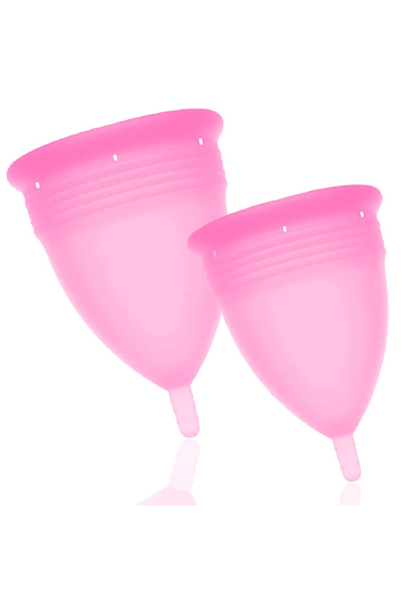 STERCUP - COPPA MESTRUALE IN SILICONE FDA TAGLIA S + L ROSA