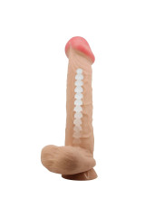PRETTY LOVE - DILDO REALISTICO SLIDING SKIN SERIES CON VENTOSA SCORREVOLE DELLA PELLE FLESH 26 CM