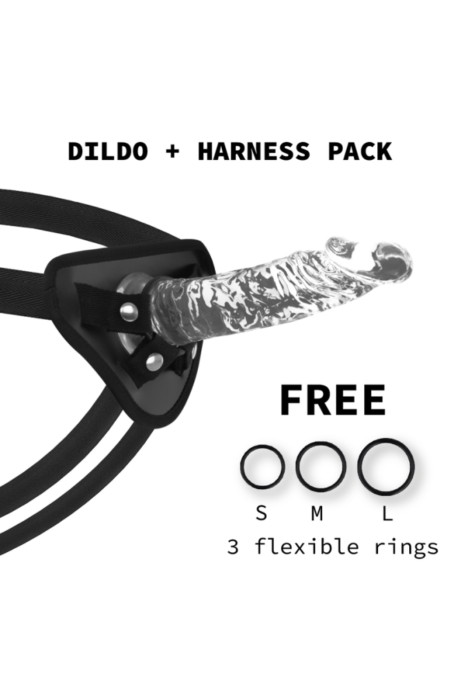 X RAY - IMBRAGATURA + CAZZO TRASPARENTE 19 CM -O- 4 CM