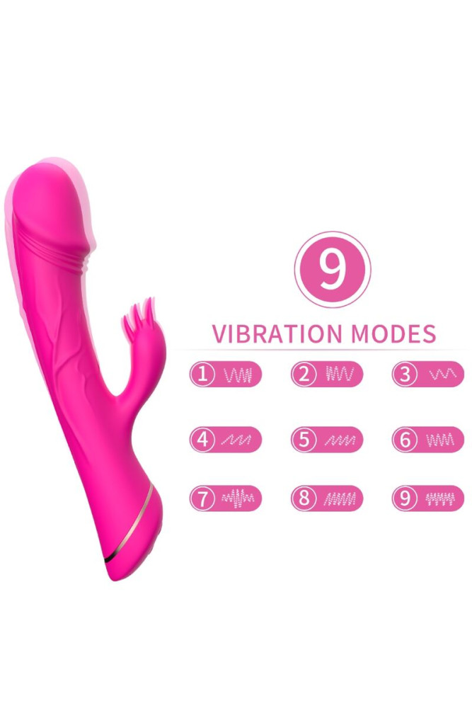 ARMONY - DILDO VIBRATORE CONIGLIO IN SILICONE FUCSIA