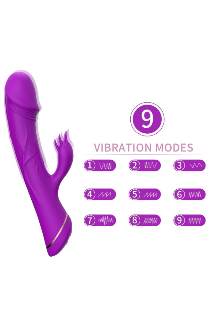 ARMONY - VIBRATORE DILDO CONIGLIO IN SILICONE VIOLA