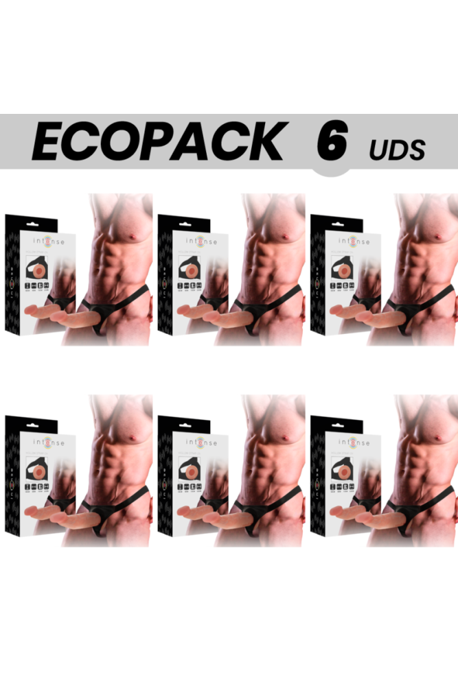 ECOPACK 6 UNIT - INTENSE IMBRACATURA CAVA CON DILDO 18 X 3