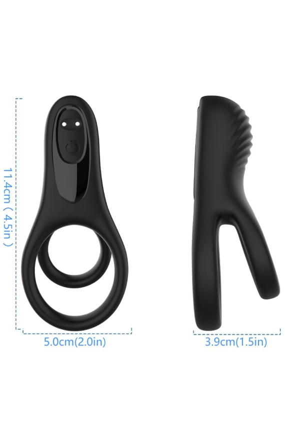 ARMONY - VIBRATORE DOPPIO ANELLO NERO