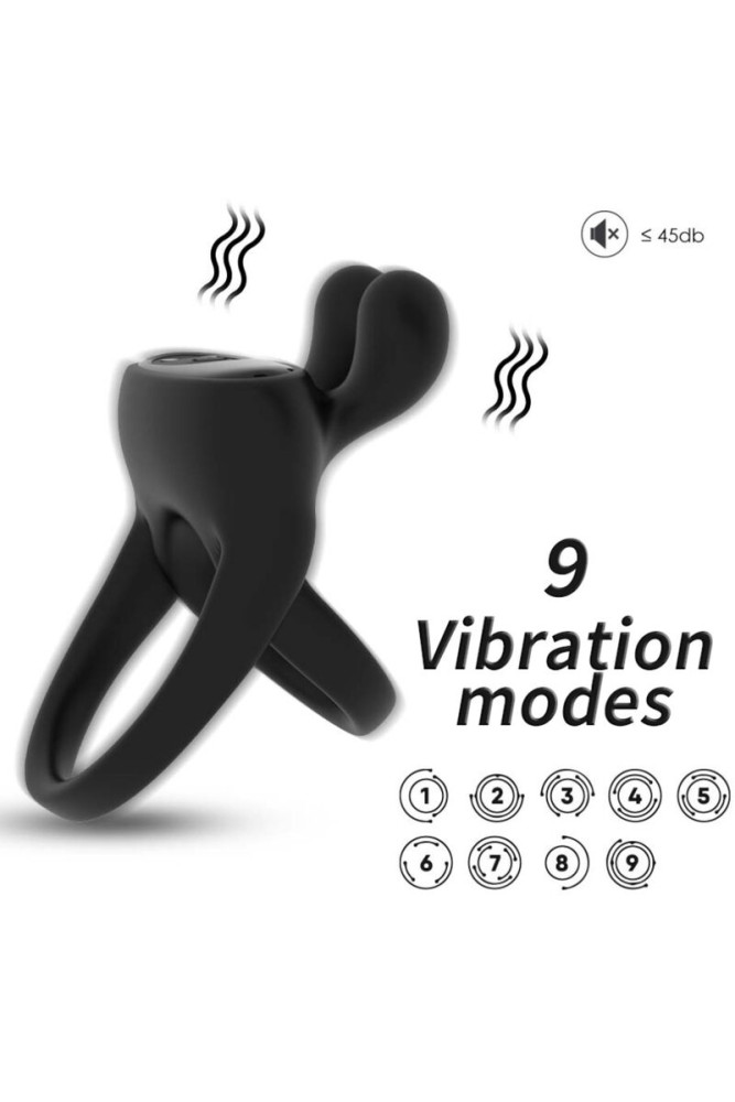 ARMONY - ANELLO VIBRATORE RABBIT NERO