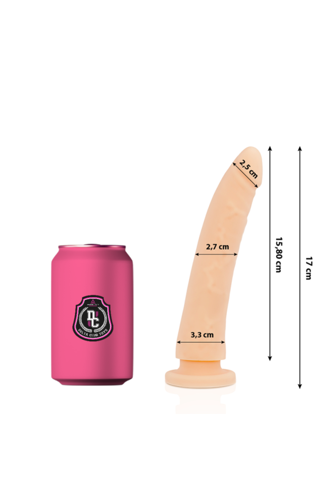 DELTA CLUB - GIOCATTOLI DILDO SILICONE MEDICO NATURALE 17 CM -O- 3 CM