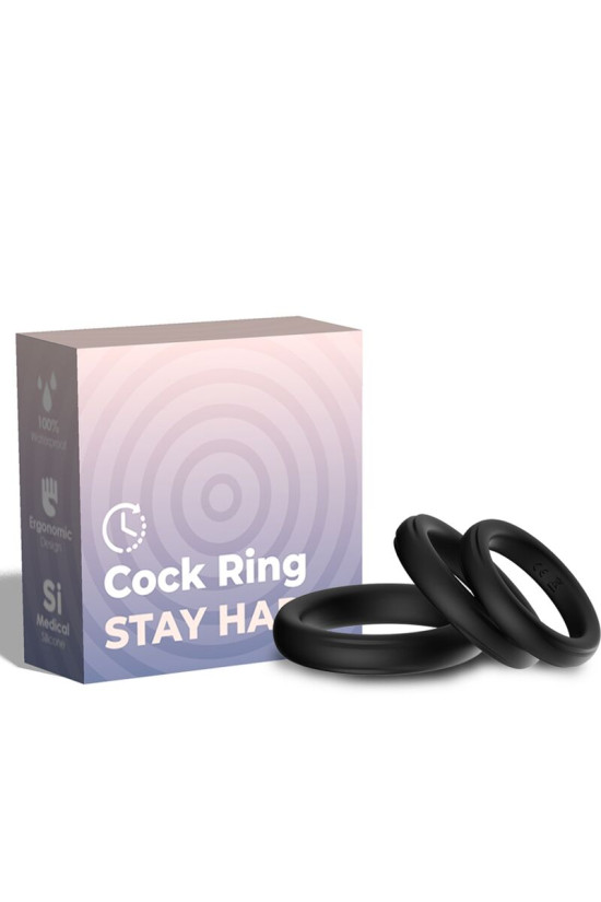 ARMONY - ANELLO TRIPLO IN SILICONE NERO