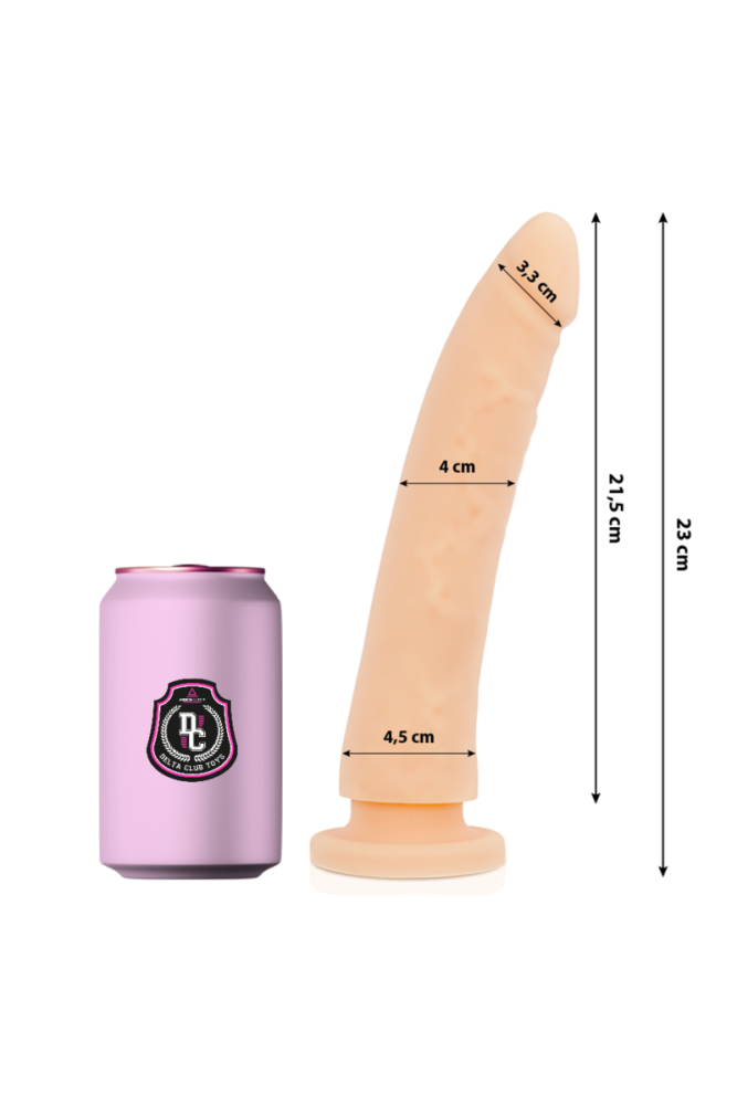 DELTA CLUB - TOYS DILDO NATURALE IN SILICONE MEDICO 23 CM -O- 4.5 CM