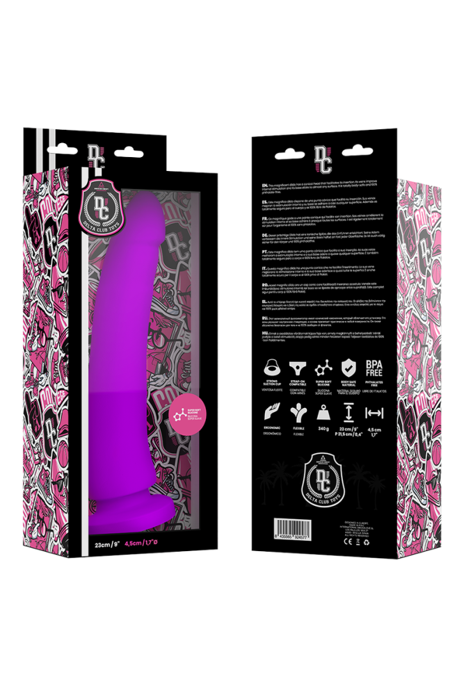 DELTA CLUB - TOYS DILDO MEDICO LILLA IN SILICONE 23 CM -O- 4.5 CM