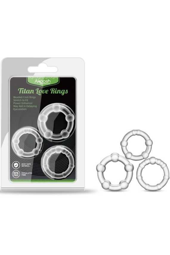 ARMONY - TITAN LOVE ANELLO CON PERLINE CARNE