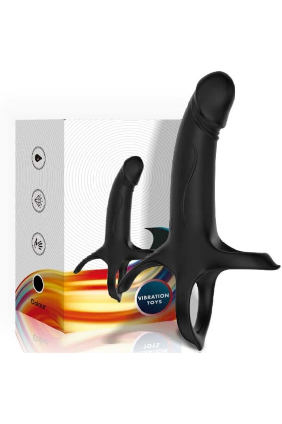 ARMONY - DILDO CON ANELLO E VIBRATORE NERO