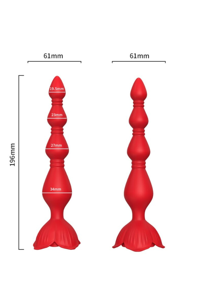 ARMONY - PAGODA VIBRATORE ROSA E PLUG ANALE ROSSO