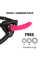 DELTA CLUB - TOYS IMBRACATURA + DONG SILICONE ROSA 17 CM -O- 3 CM