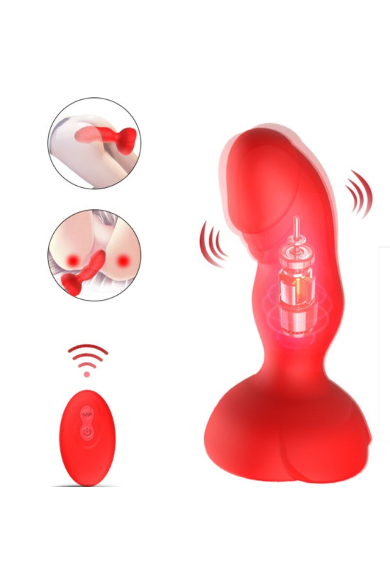 ARMONY - EXTREME A BLOOM VIBRATORE ROSE E TELECOMANDO PLUG ANALE ROSSO