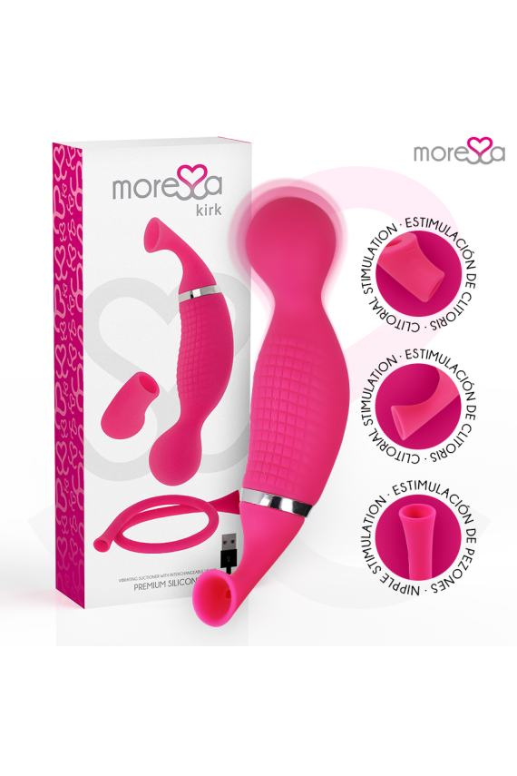 MORESSA - KIRK DUO ASPIRAZIONE + MASSAGGIATORE MULTI-PERFORMANCE IN SILICONE PREMIUM RICARICABILE