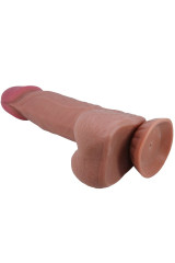 PRETTY LOVE - DILDO REALISTICO SERIE SLIDING SKIN CON VENTOSA SCORREVOLE IN PELLE MARRONE 21