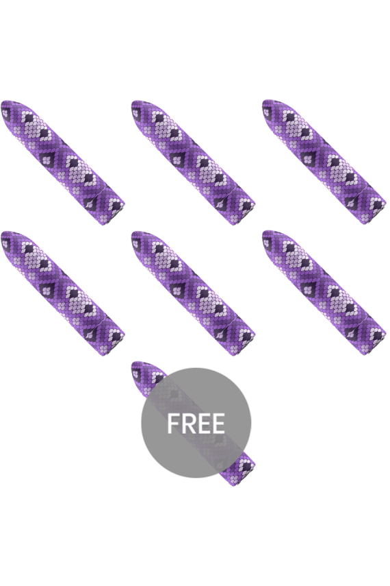 CUSTOM BULLETS - RICARICABILE SNAKE PURPLE MAGNETIC BULLET 10 INTENSITÀ 6 + 1 GRATIS