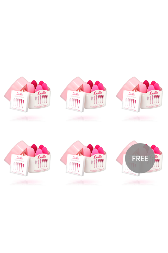 LESLIE - SET PER ALLENAMENTO MUSCOLO PELVICO KEGEL FIT 6 PESI 5+1 GRATIS
