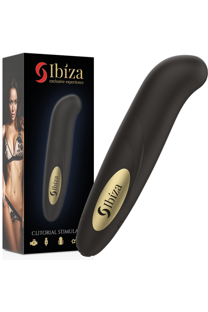 IBIZA - STIMOLATORE CLITORIDE CARICATORE USB 10 MODALIT VIBRAZIONE DORATO 13 X 2