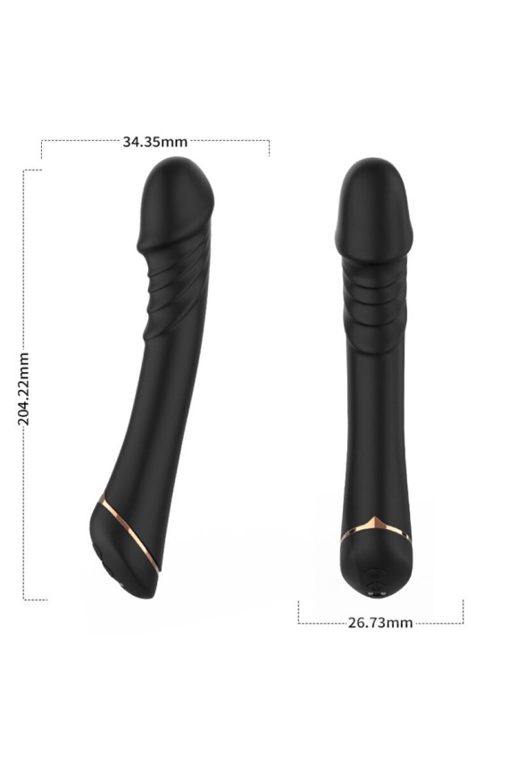 ARMONY - VIBRATORE DILDO IN SILICONE NERO
