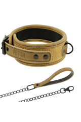 FETISH SUBMISSIVE ORIGIN - COLLANA A CATENA RIVESTITA IN NEOPRENE