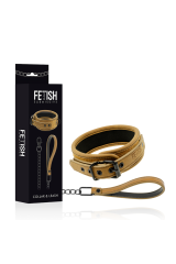 FETISH SUBMISSIVE ORIGIN - COLLANA A CATENA RIVESTITA IN NEOPRENE