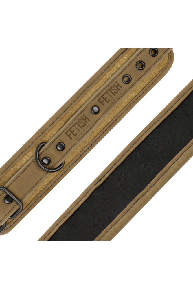 FETISH SOTTOMESSA ORIGINE - FODERA IN NEOPRENE MANICOTTI PER CAVIGLIA IN PELLE VEGANA