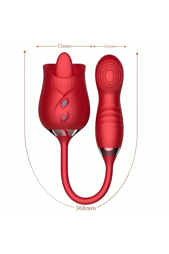 ARMONY - VIBRATORE DI FIORI DELIZIOSI E BUMPING CON LINGUA ROSSA