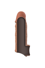 VIRILXL - ESTENSIONE DEL PENE IN SILICONE LIQUIDO V7 MARRONE