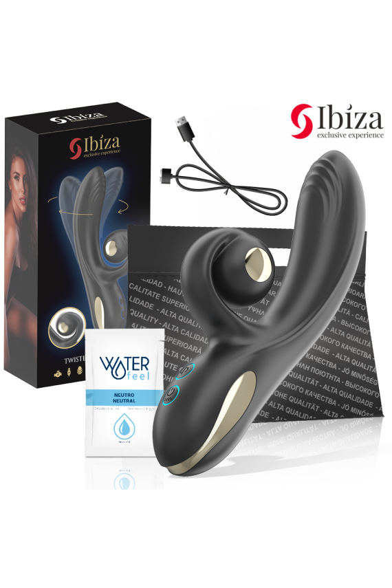 IBIZA - VIBRATORE TWISTER CON STIMOLATORE CURVA E VIBRO-ROTAZIONE
