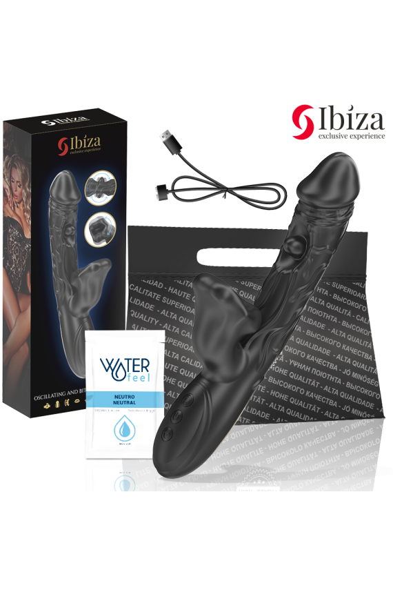 IBIZA - VIBRATORE E STIMOLATORE CLITORIDEO CON EFFETTO MORSO E ROTAZIONE