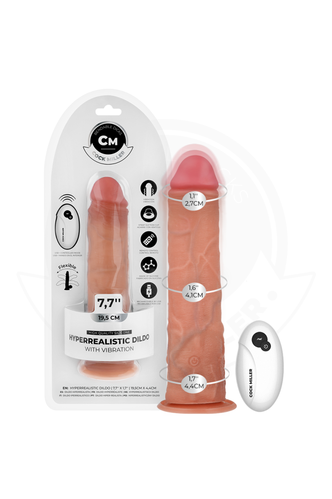 COCK MILLER - DILDO REALISTICO CON VENTOSA E VIBRAZIONE TELECOMANDO 19