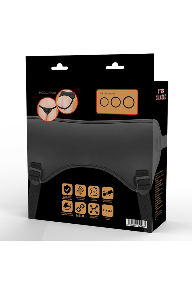 CYBER SILICOCK - ARNÊS DE CINTA CYBER COM 3 ANÉIS GRTIS