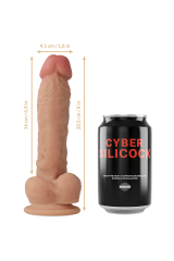 CYBER SILICOCK - STRAP-ON MAGNUS SILICONE LIQUIDO CON 3 ANELLI IN OMAGGIO 20.5 CM -O- 4.1 CM