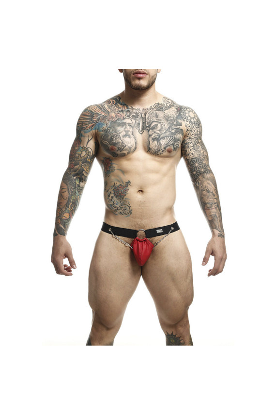 MOB - DNGEON JOCKSTRAP ROSSO CON CATENE TAGLIA UNICA