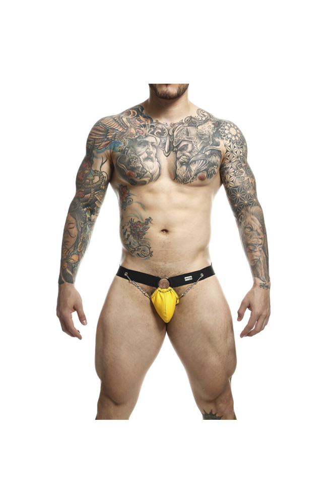 MOB - DNGEON JOCKSTRAP GIALLO CON CATENE TAGLIA UNICA