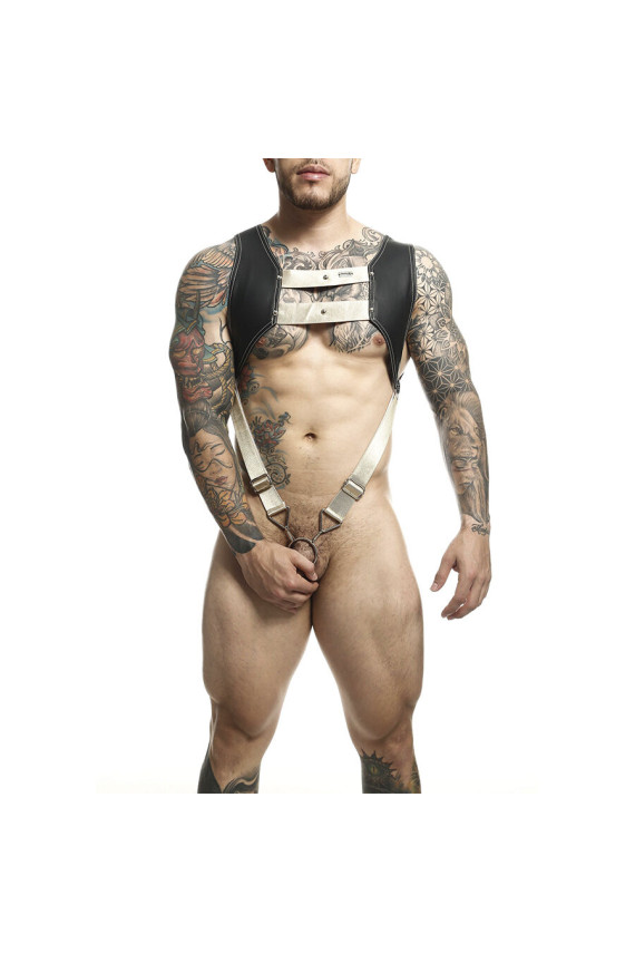 MOB - IMBRACATURA DNGEON CON ANELLO PER PENE DORATO TAGLIA UNICA