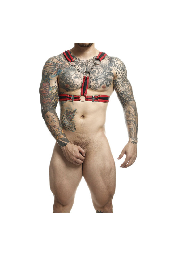 MOB - DNGEON IMBRACATURA ROSSA CON CATENE TAGLIA UNICA