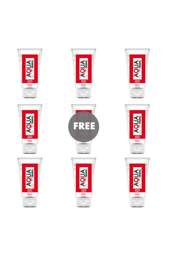 AQUA TRAVEL - LOLLIPOP LUBRIFICANTE A BASE D''ACQUA - 50 ML 8+1 GRATIS