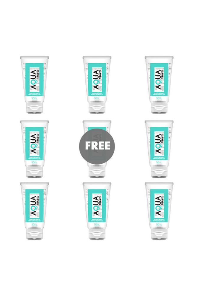 AQUA TRAVEL - LUBRIFICANTE A BASE D''ACQUA GUSTO FRUTTA TROPICALE - 50 ML 8+1 GRATIS