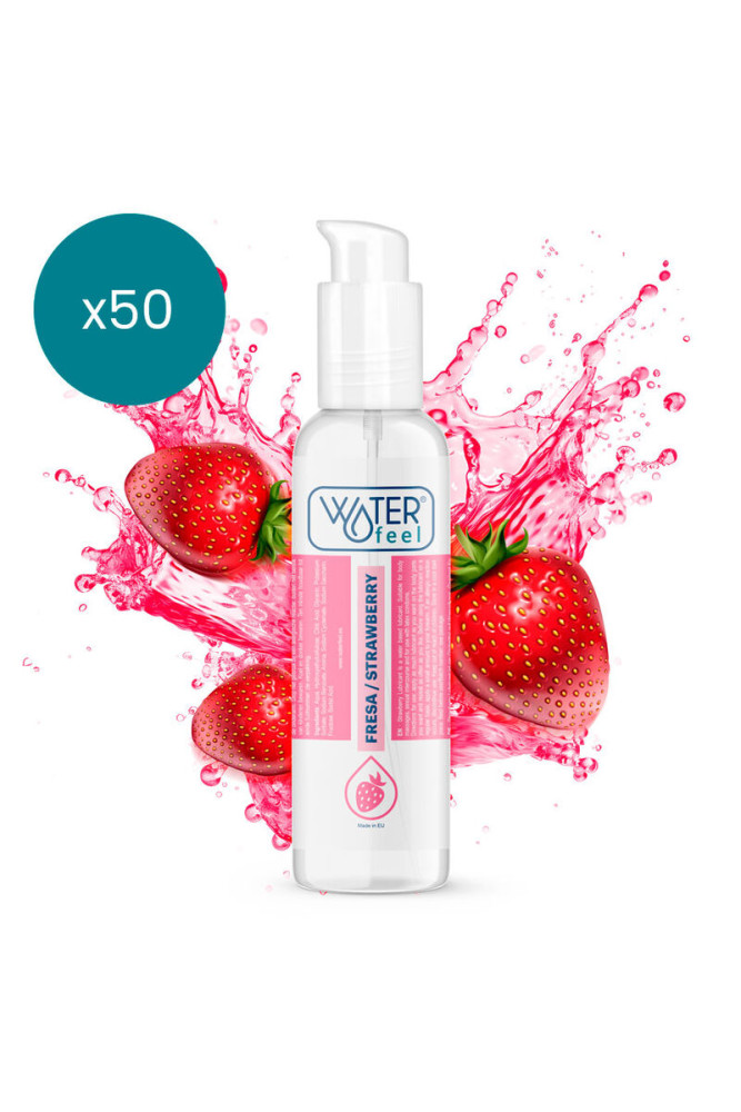 WATERFEEL - LUBRIFICANTE A BASE ACQUA ALLA FRAGOLA 175 ML CONFEZIONE 50 UNITÀ