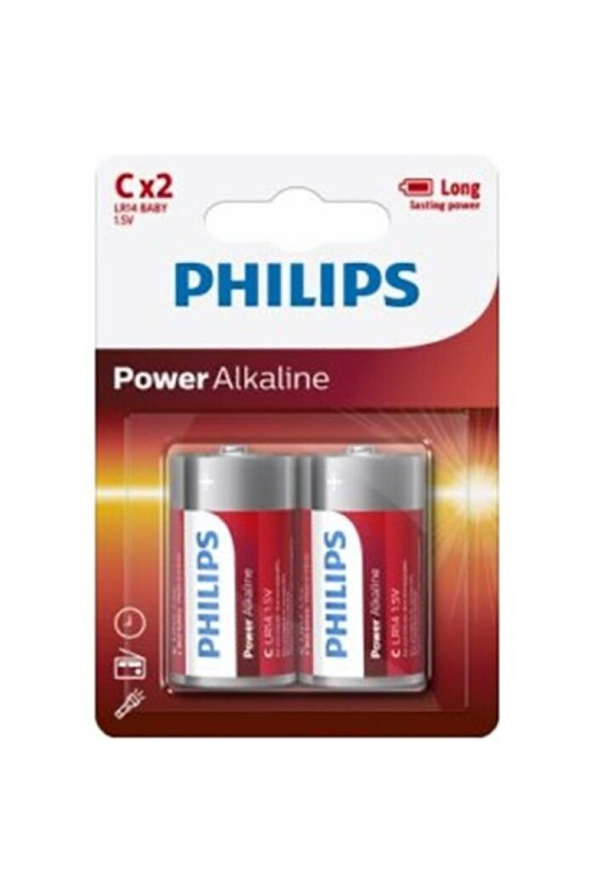 PHILIPS - POWER ALKALINE PILA C LR14 BLISTER * 2