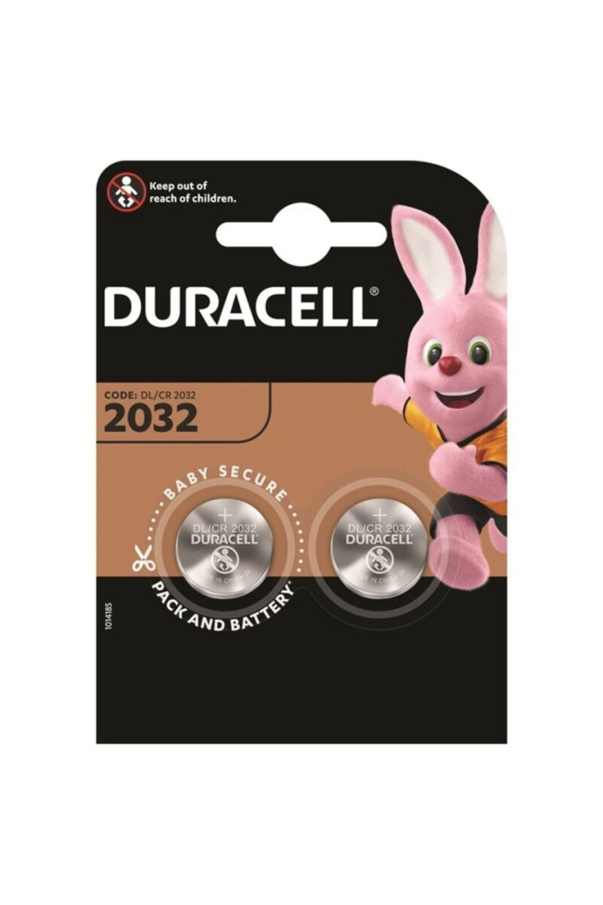 DURACELL - BATTERIA BOTTONE LITIO CR2032 3V 2 UNIT