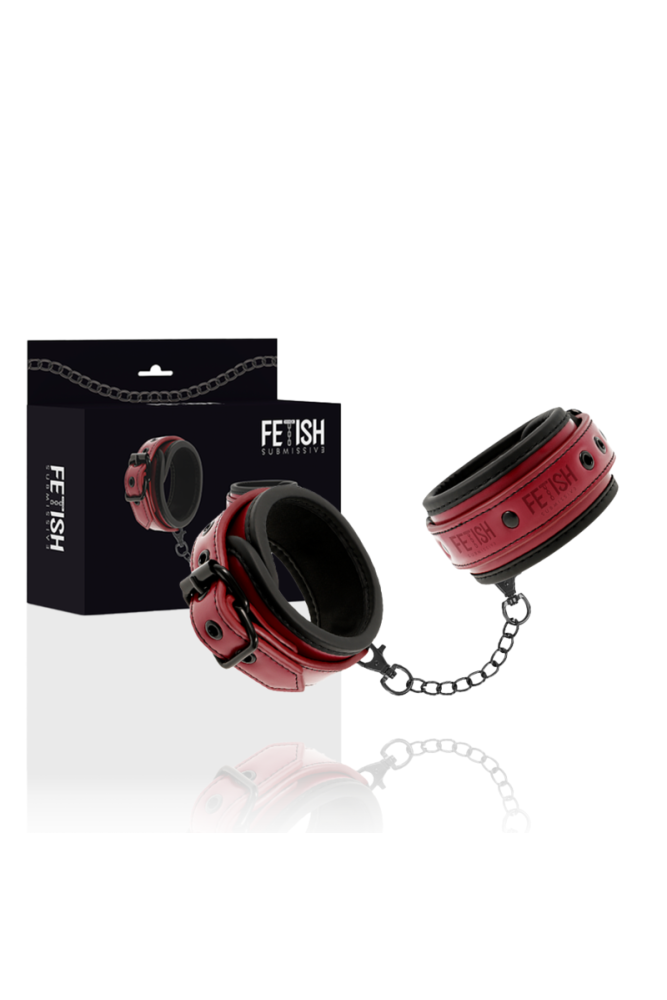 FETISH SUBMISSIVE DARK ROOM - MANETTE VEGAN IN PELLE CON FODERA IN NEOPRENE