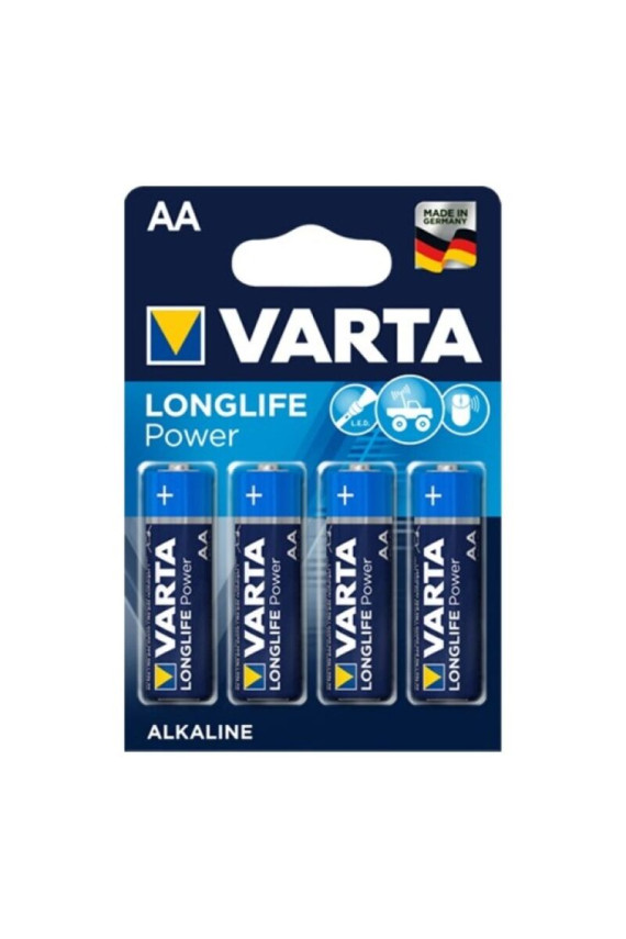 VARTA - LONGLIFE POWER BATTERIA ALCALINA AA LR6 4 UNITÀ